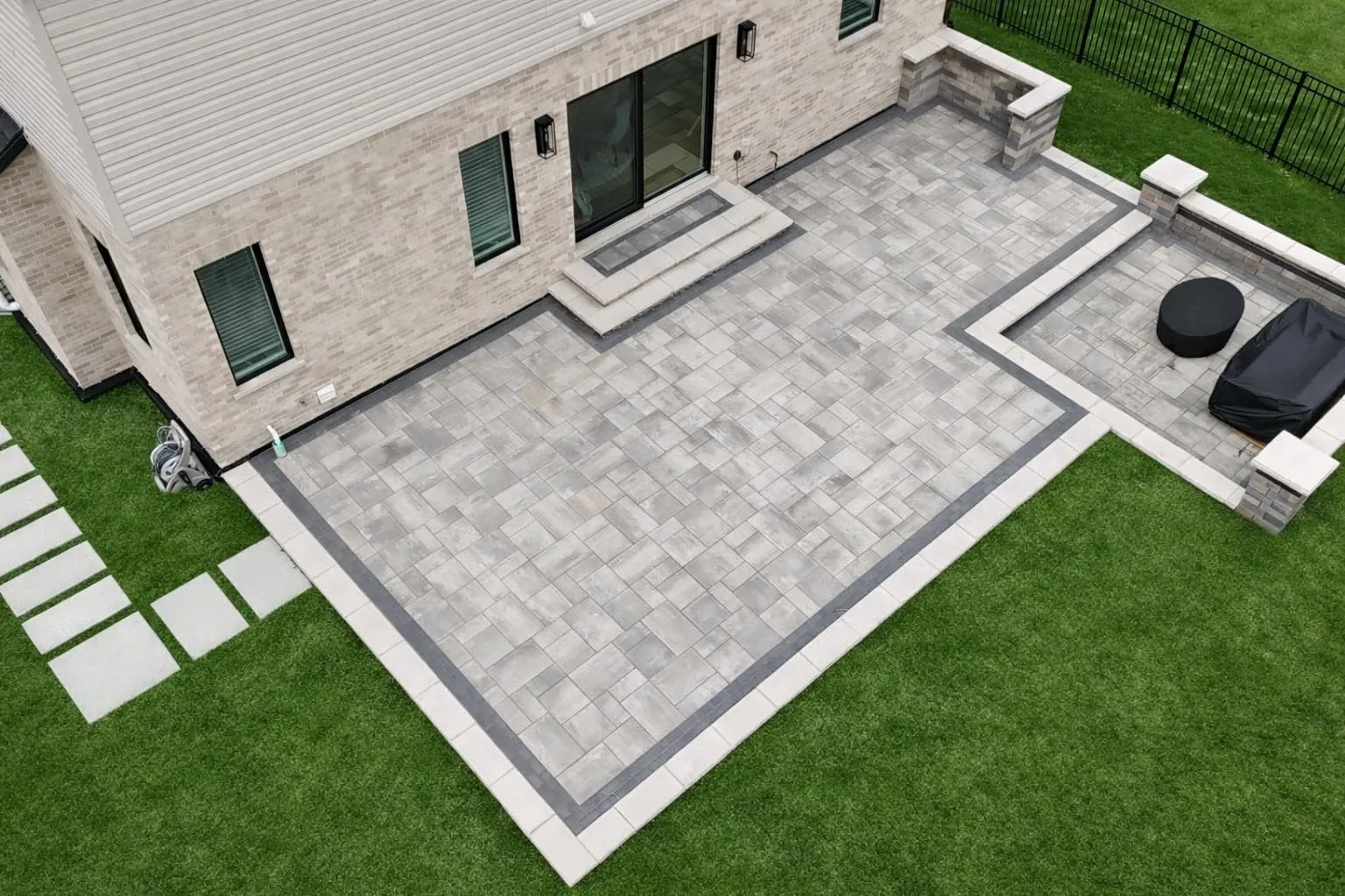 3D landscape design rendering for a Southwest Suburbs backyard project